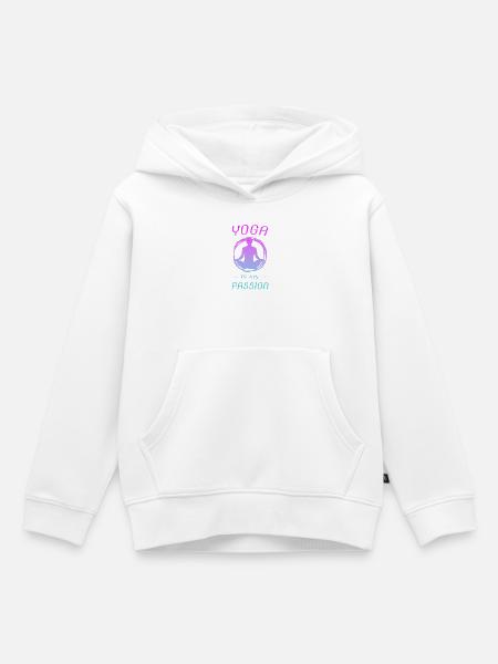 Yoga ist meine Leidenschaft - Kinder Premium Organic Hoodie - Weiß