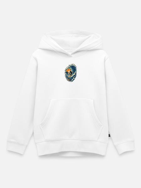 Surfer - Kinder Premium Organic Hoodie - Weiß