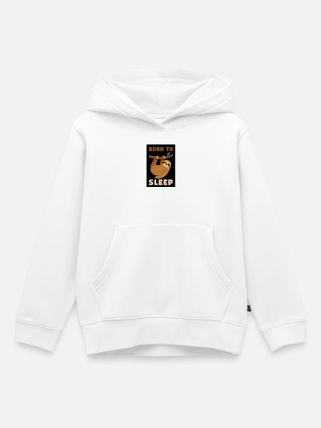 Born to sleep - Kinder Premium Organic Hoodie - Weiß
