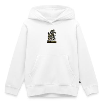Mountainbiker vertraut flachem Boden nicht - Kinder Premium Organic Hoodie - Weiß - Vorne - AI Model Kid Female (0cm)