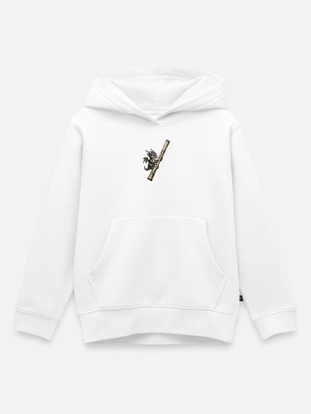 Der Flötendrache, Design - Kinder Premium Organic Hoodie - Weiß