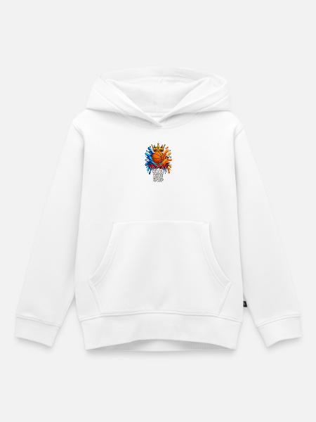 Basketball-Krone - Kinder Premium Organic Hoodie - Weiß