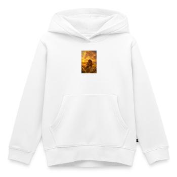 Stute und Fohlen im Sonnenfeld - Kinder Premium Organic Hoodie - Weiß - Vorne - AI Model Kid Female (0cm)