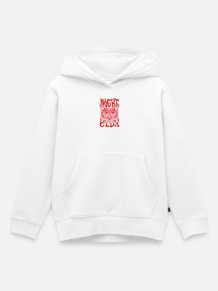 Nachteule Nachteule Illustration - Kinder Premium Organic Hoodie - Weiß