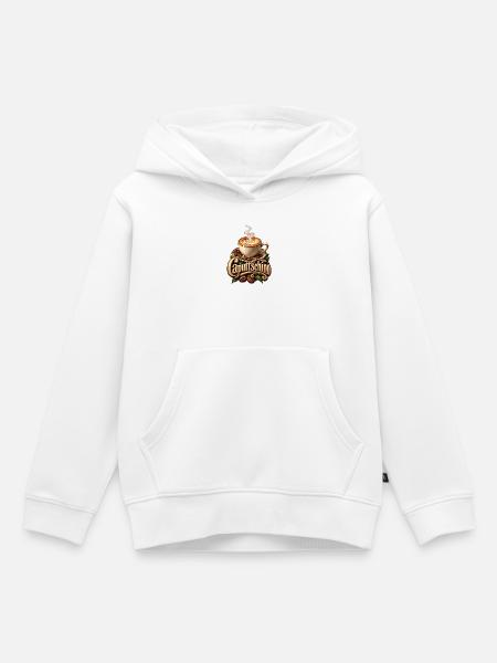 Caputtchino Latte Kunst - Kinder Premium Organic Hoodie - Weiß