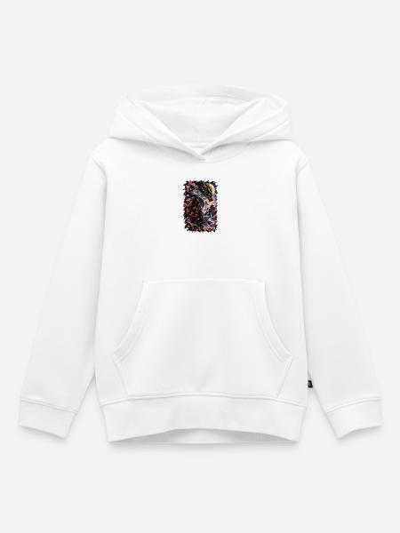 Drachenkriegerin – Anime Fantasy Japan - Kinder Premium Organic Hoodie - Weiß