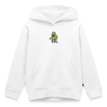 Retro-Cartoon-Zombie-Geist mit wirbelnden Augen - Kinder Premium Organic Hoodie - Weiß - Vorne - AI Model Kid Female (0cm)