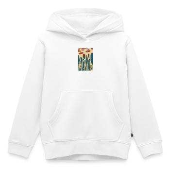 Pizza  mit Tomaten und Oliven - Kinder Premium Organic Hoodie - Weiß - Vorne - AI Model Kid Female (0cm)