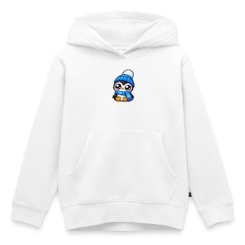 Süßer Winterblaupinguin - Kinder Premium Organic Hoodie - Weiß - Vorne - AI Model Kid Female (0cm)
