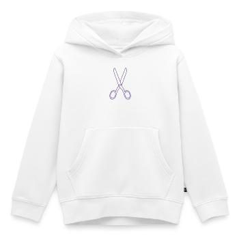 Schere - Kinder Premium Organic Hoodie - Weiß - Vorne - AI Model Kid Female (0cm)