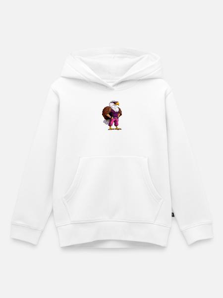 Adler Sporttrainer - Kinder Premium Organic Hoodie - Weiß