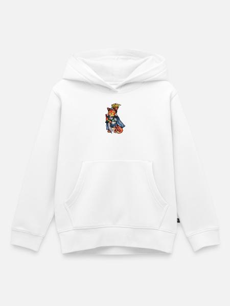Katzenritter des Mutes - Kinder Premium Organic Hoodie - Weiß