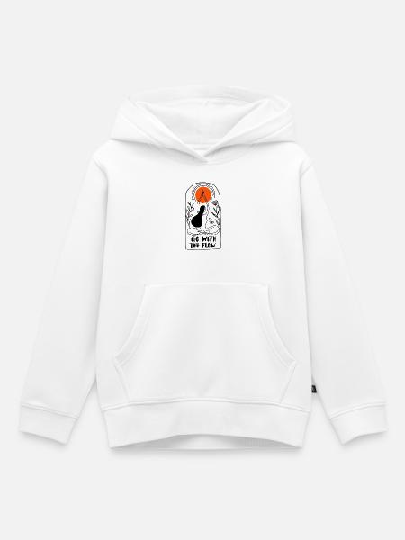 Go with the flow - Kinder Premium Organic Hoodie - Weiß