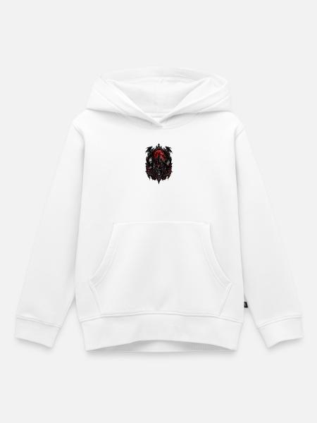 Gothic Vampirenschloss am Rotmond - Kinder Premium Organic Hoodie - Weiß
