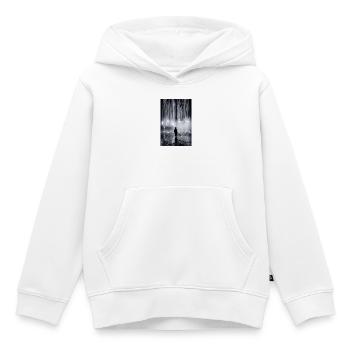 Leuchtende Lichtfall-Silhouette - Kinder Premium Organic Hoodie - Weiß - Vorne - AI Model Kid Female (0cm)