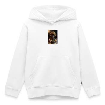 Goldene Shush-Cherub-Büste - Kinder Premium Organic Hoodie - Weiß - Vorne - AI Model Kid Female (0cm)