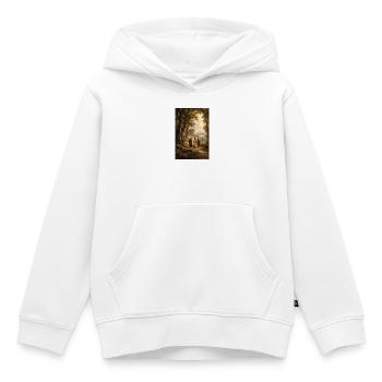 Heilige Reise im Sonnenbeschienenen Wald - Kinder Premium Organic Hoodie - Weiß - Vorne - AI Model Kid Female (0cm)