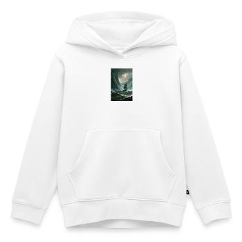 Galleone in der Sturmwelle - Kinder Premium Organic Hoodie - Weiß - Vorne - AI Model Kid Female (0cm)
