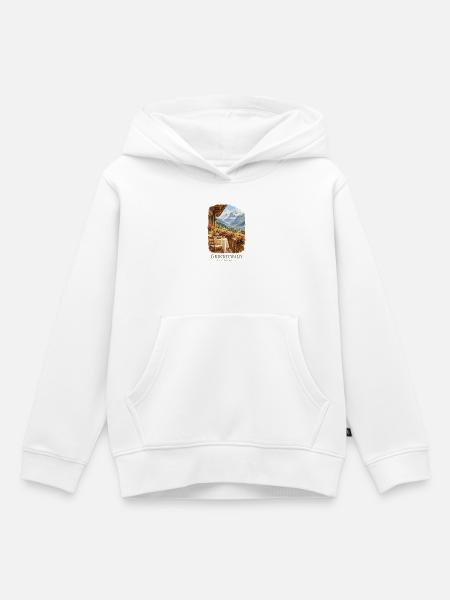Grindelwald Schweiz Bergflucht - Kinder Premium Organic Hoodie - Weiß
