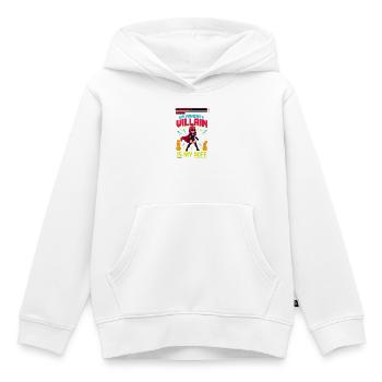 Mein Lieblingsbösewicht ist die sarkastische Ehe meiner Frau - Kinder Premium Organic Hoodie - Weiß - Vorne - AI Model Kid Female (0cm)