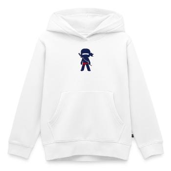 Ninja mit Schwert und Bandana - Kinder Premium Organic Hoodie - Weiß - Vorne - AI Model Kid Female (0cm)