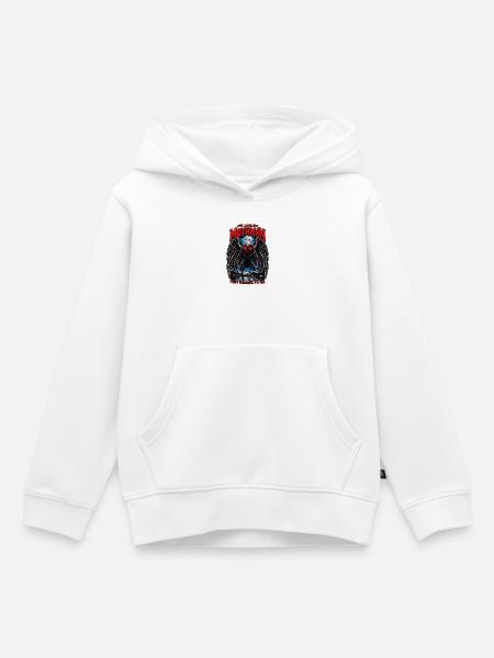 Mothman bei Nacht - Kinder Premium Organic Hoodie - Weiß