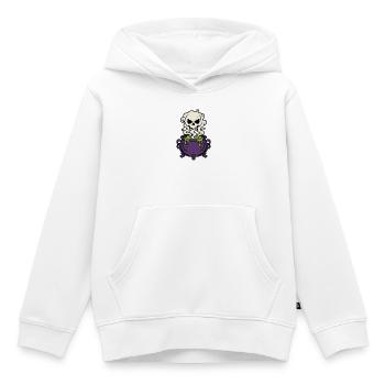 Hexenkessel Rauch Totenkopf Magic Gothic Shirt - Kinder Premium Organic Hoodie - Weiß - Vorne - AI Model Kid Female (0cm)