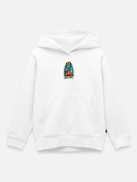 Lotuswelle - Kinder Premium Organic Hoodie - Weiß
