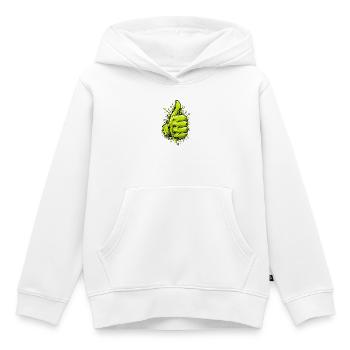 Neon Grüner Daumen Graffiti - Kinder Premium Organic Hoodie - Weiß - Vorne - AI Model Kid Female (0cm)