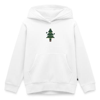 Minimaler Weihnachtsbaum mit Lichtern - Kinder Premium Organic Hoodie - Weiß - Vorne - AI Model Kid Female (0cm)