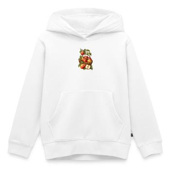 Apfelernte im Garten - Kinder Premium Organic Hoodie - Weiß - Vorne - AI Model Kid Female (0cm)
