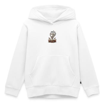 Skeletthand mit brennendem Licht - Kinder Premium Organic Hoodie - Weiß - Vorne - AI Model Kid Female (0cm)