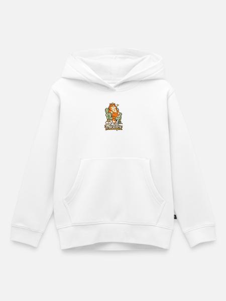 Mein Kater hat mich adoptiert - Kinder Premium Organic Hoodie - Weiß