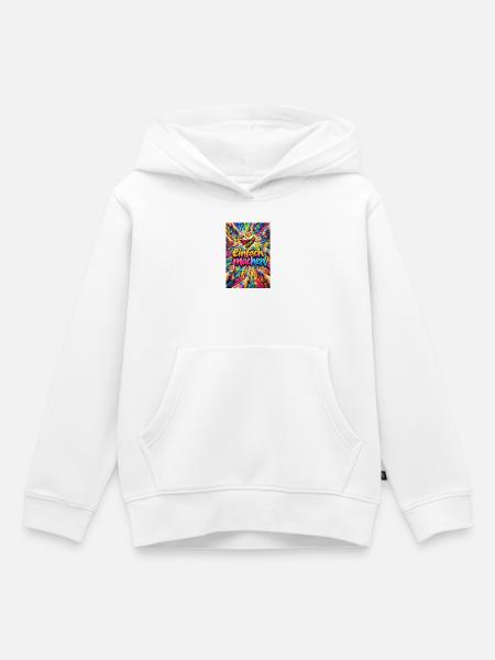 Heldenhafte Gurke Farbexplosion - Kinder Premium Organic Hoodie - Weiß