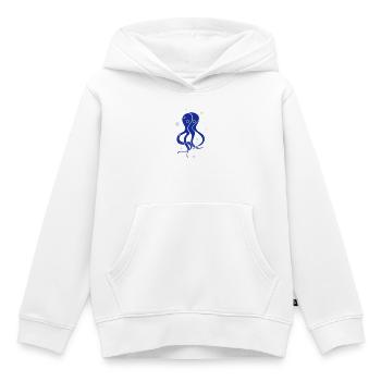 Le calmar - Sweat Premium à capuche enfant bio - blanc - Devant - AI Model Kid Female (0cm)