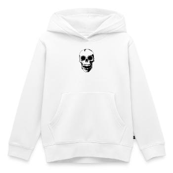 head skull Totenkopf bones beliebt sticker shirt - Kinder Premium Organic Hoodie - Weiß - Vorne - AI Model Kid Female (0cm)