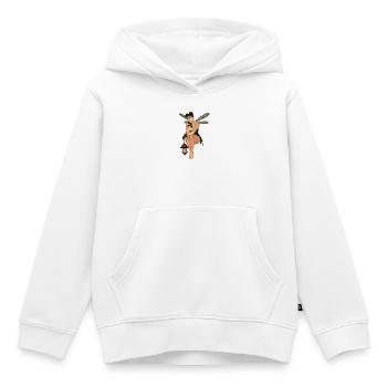 ELFE - Sweat Premium à capuche enfant bio - blanc - Devant - AI Model Kid Female (0cm)