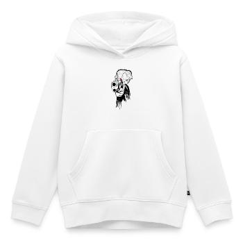 Gangster Cat - Sweat Premium à capuche enfant bio - blanc - Devant - AI Model Kid Female (0cm)