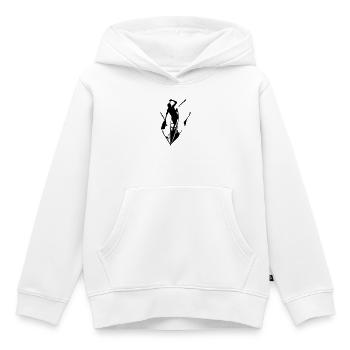 canoë - Sweat Premium à capuche enfant bio - blanc - Devant - AI Model Kid Female (0cm)
