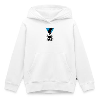 Totenkopf Schädel und Knochen Orden - Kinder Premium Organic Hoodie - Weiß - Vorne - AI Model Kid Female (0cm)