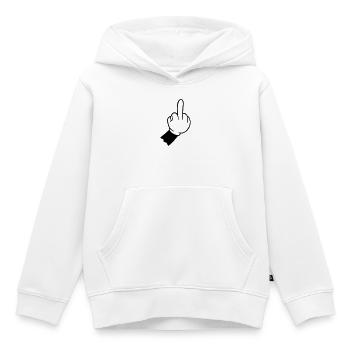 Handzeichen mittelfinger hand - Kinder Premium Organic Hoodie - Weiß - Vorne - AI Model Kid Female (0cm)