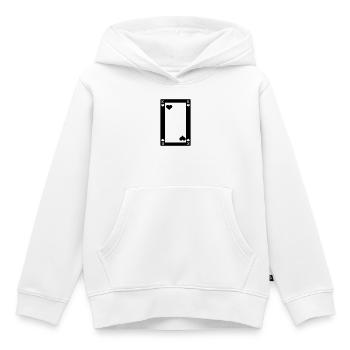 Spielkarte König der Herzen - Kinder Premium Organic Hoodie - Weiß - Vorne - AI Model Kid Female (0cm)