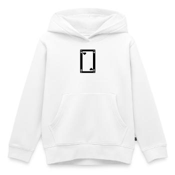 Spielkarte Königin der Herzen - Kinder Premium Organic Hoodie - Weiß - Vorne - AI Model Kid Female (0cm)