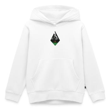 Cabin at the foot of the nocturnal mountains - Kids Premium Organic Hoodie - white - Front - AI Model Kid Female (0cm)