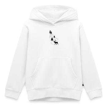 Skandinavien Straße Rentier - Kinder Premium Organic Hoodie - Weiß - Vorne - AI Model Kid Female (0cm)