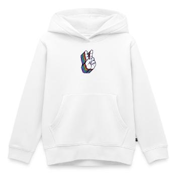 Friedensbewegung Frieden Friedenszeichen Liebe - Kinder Premium Organic Hoodie - Weiß - Vorne - AI Model Kid Female (0cm)