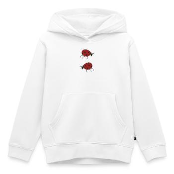 ladybug duo - Kids Premium Organic Hoodie - white - Front - AI Model Kid Female (0cm)