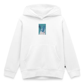 Signe du Verseau Illustration Ondes féminines - Sweat Premium à capuche enfant bio - blanc - Devant - AI Model Kid Female (0cm)