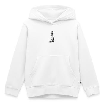 Conception de phare pour l’auto-conception - Sweat Premium à capuche enfant bio - blanc - Devant - AI Model Kid Female (0cm)