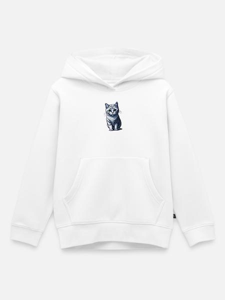 Kätzchen - Kinder Premium Organic Hoodie - Weiß